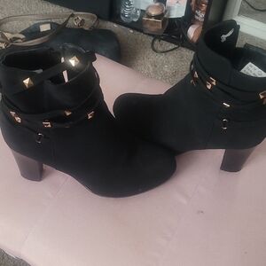 Black Studded Ankle Boots